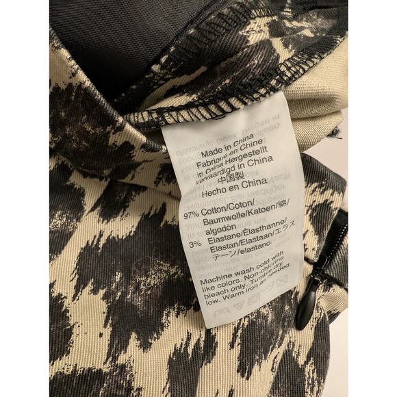 J. Crew Martie Slim Crop Trouser Pant Size 2 Leopard Stretch Cotton - Picture 5 of 5